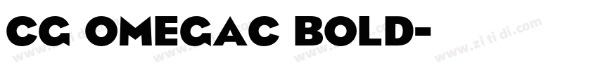CG OmegaC Bold字体转换